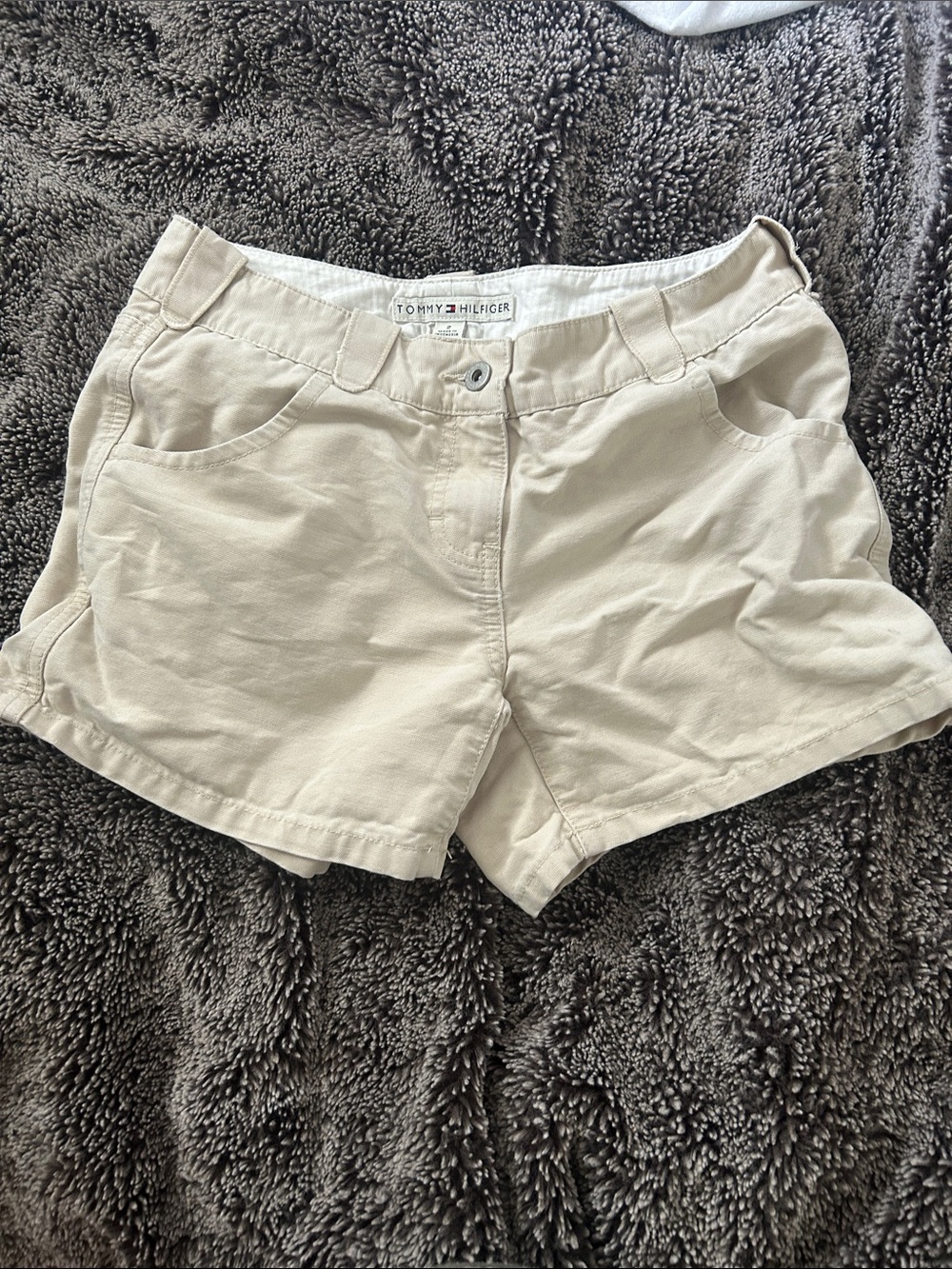Tommy Hilfiger Beige High Waist Women's Shorts